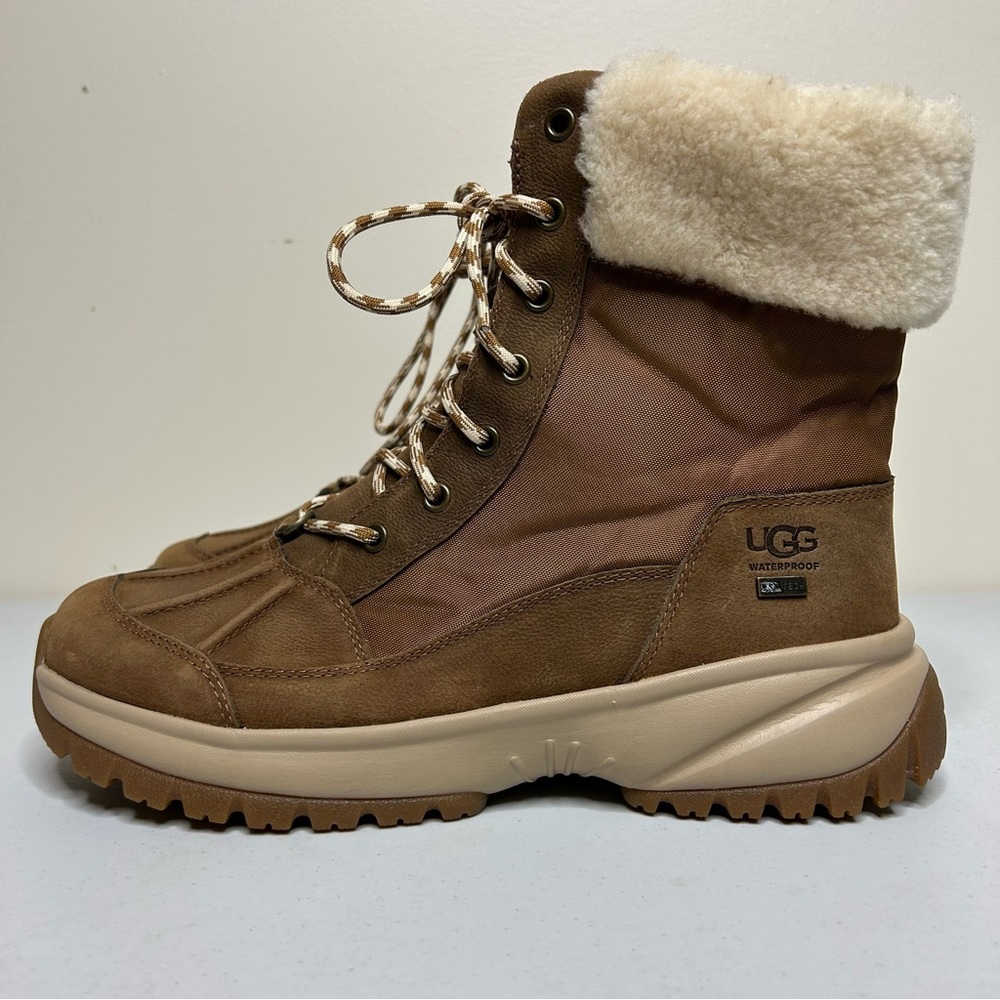 UGG Yose Fluff Hiker Waterproof Women’s Boots Brown US Size 10